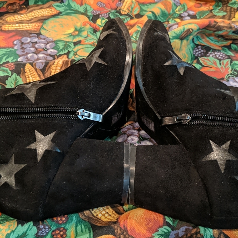 Navy/Black suede booties - Picture 6 of 12